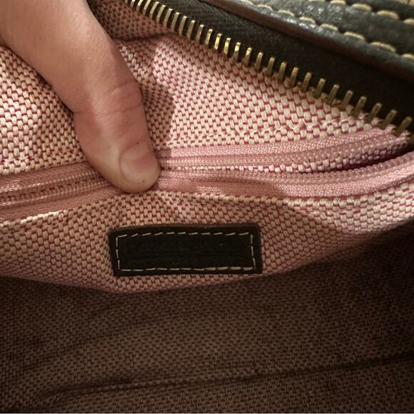 Vintage Dooney & Bourke Canvas Leather Satchel Shoulder Bag - Picture 12 of 16